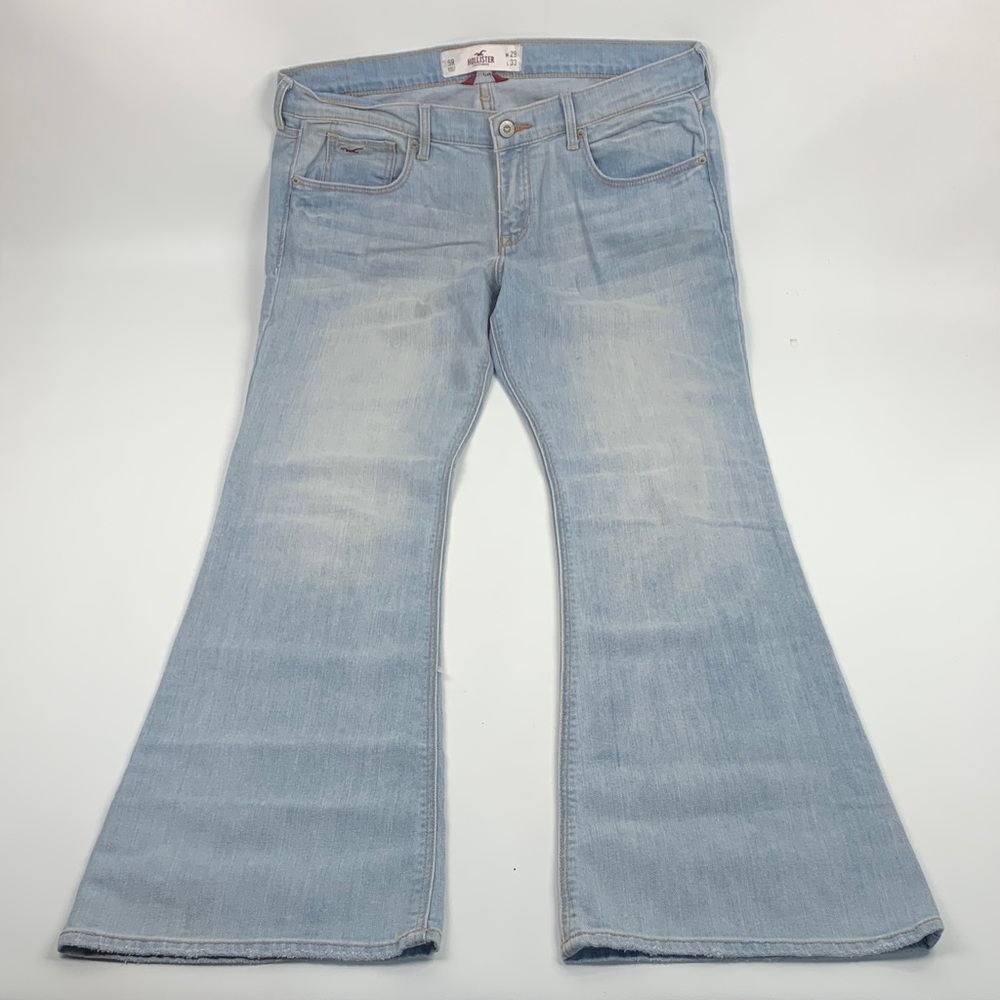 Hollister Light Wash denim Flare Bootcut Jeans Size 29 / 33 9R Stretch